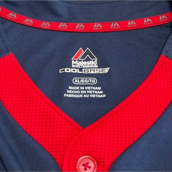 Red Sox Majestic Cool Base Navy & Red Spring Training Jersey Size XL - Picture 6 of 9